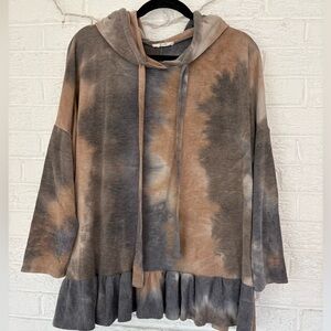 Tie-Dye Hooded Women Top